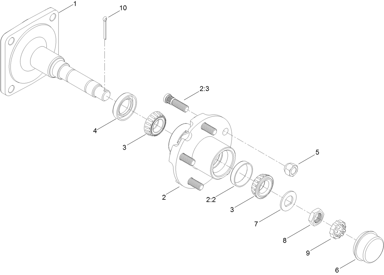 Hub and Spindle Assembly No. 117-8961