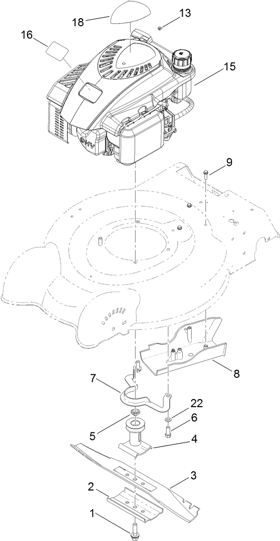 Engine and Blade Assembly