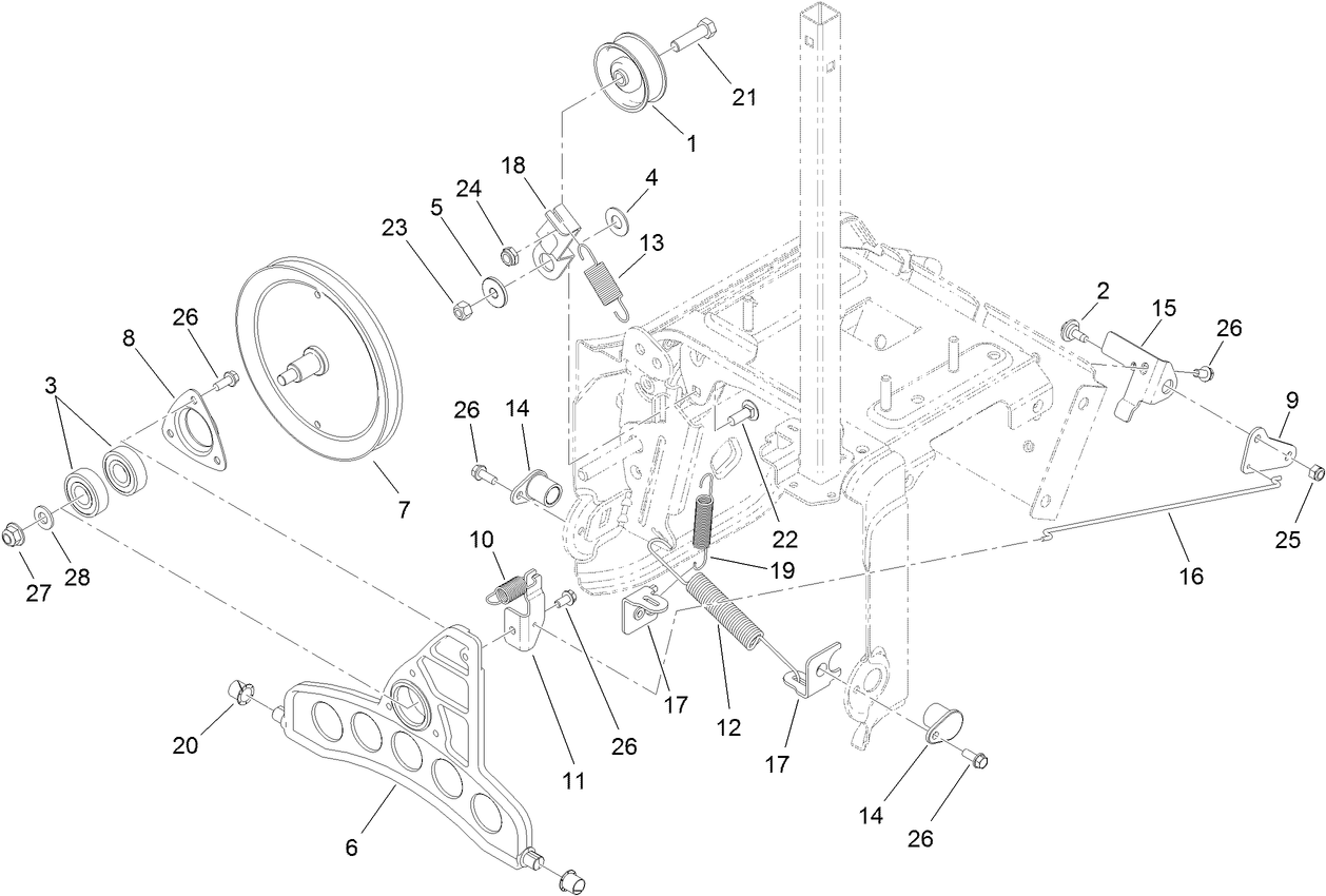 Pulleys and Bellcrank Assembly