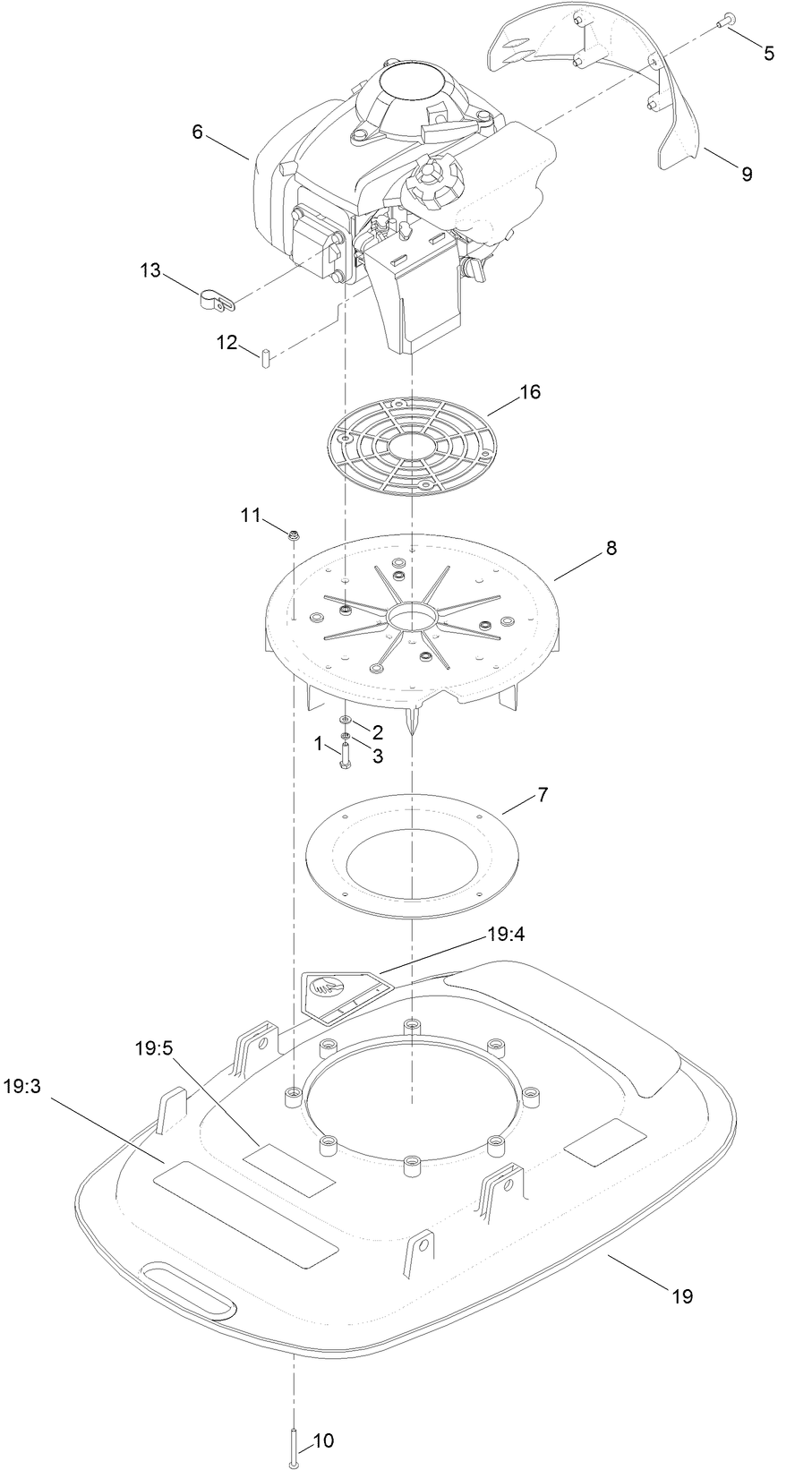 Engine and Deck Assembly