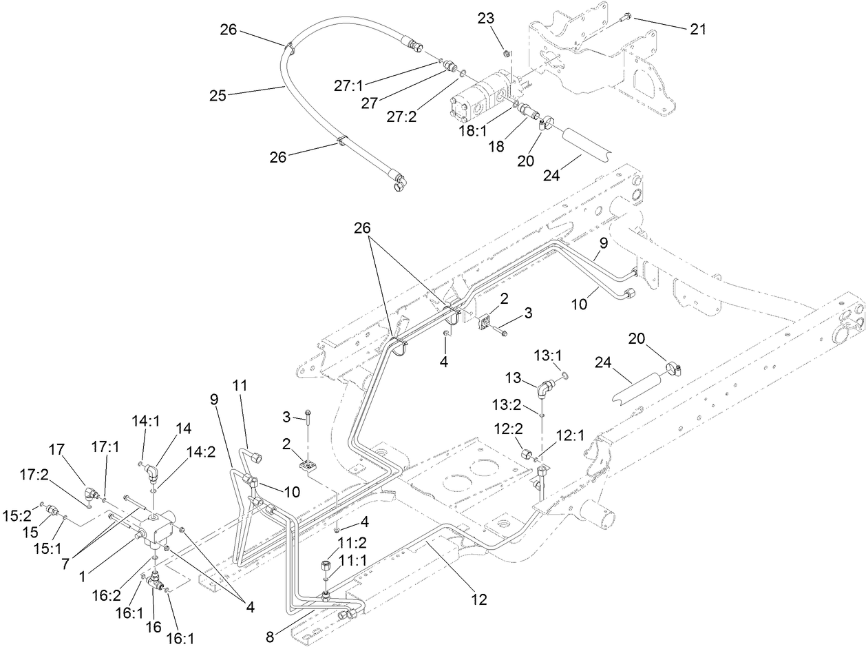 Main Hydraulic Pump and Lift Valve Assembly