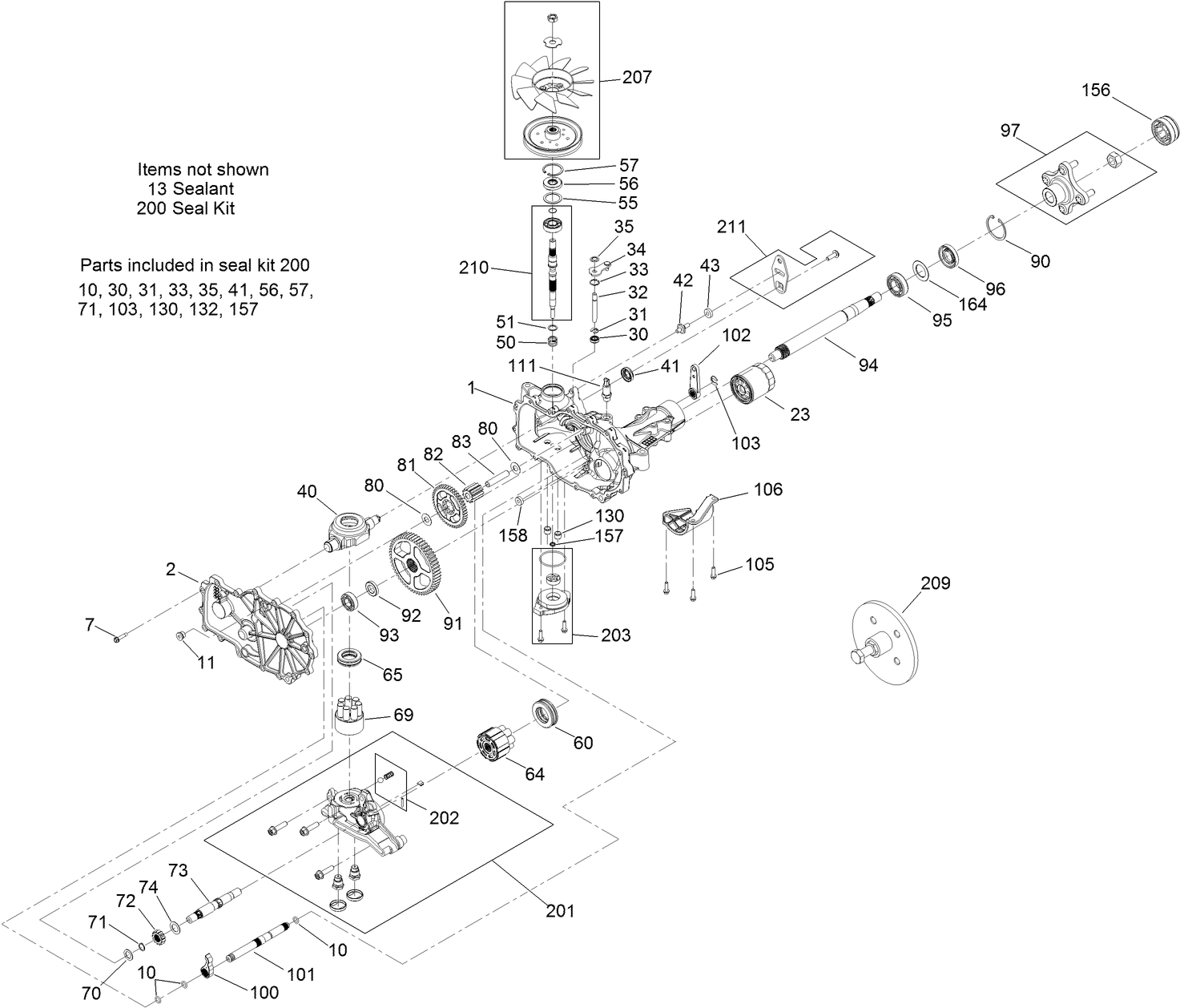 RH Transaxle Assembly No. 130-2850