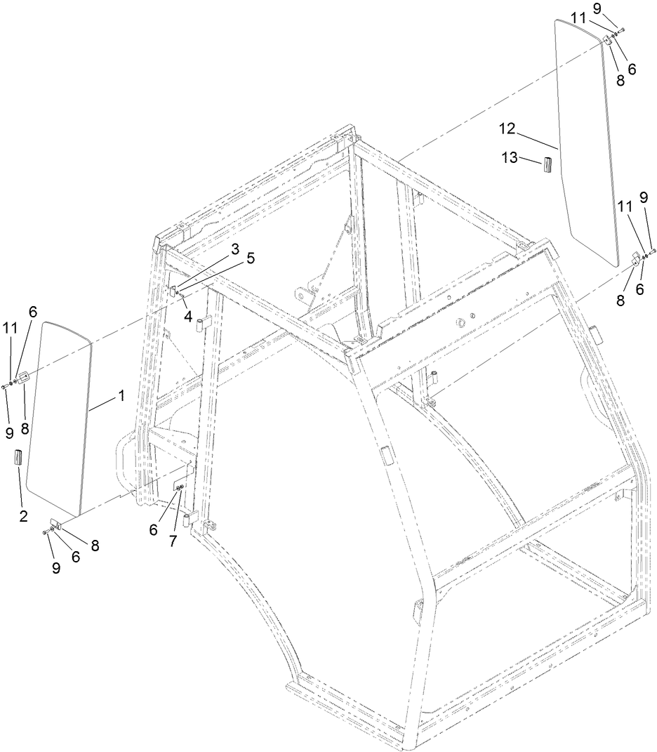 Left and Right Side Window Assembly