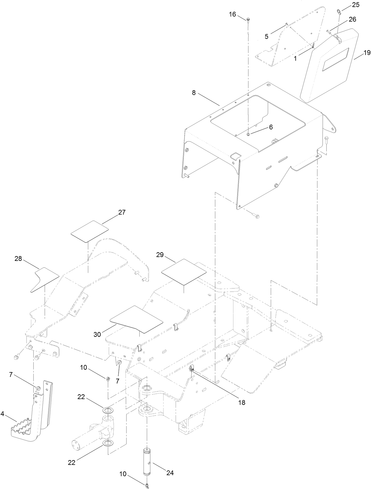 Support and Floorboard Assembly