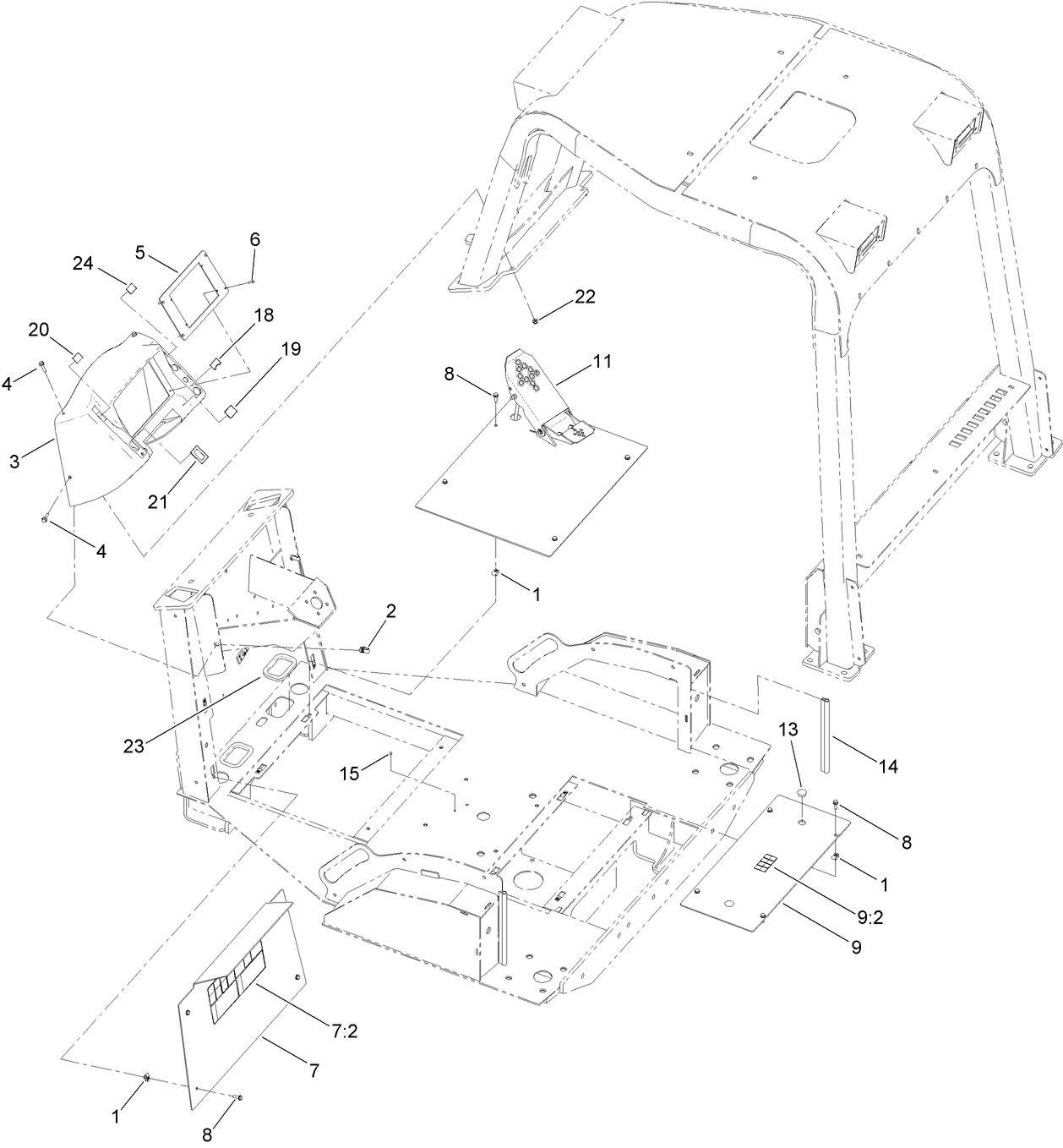 Operator Dash and Panel Assembly