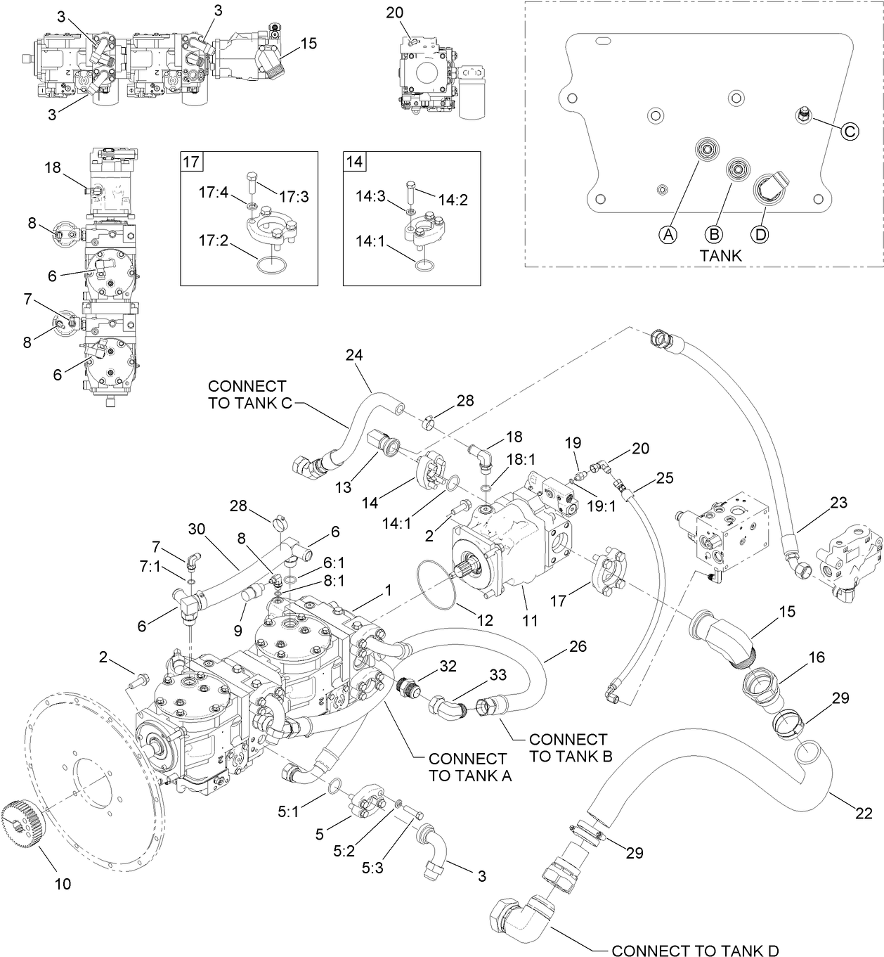 Tandem Pump Plumbing Assembly