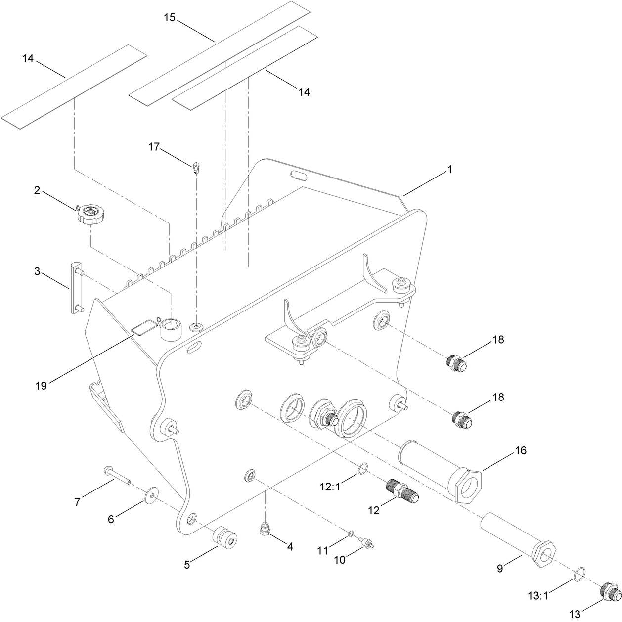 Hydraulic Tank Assembly No. AU118190