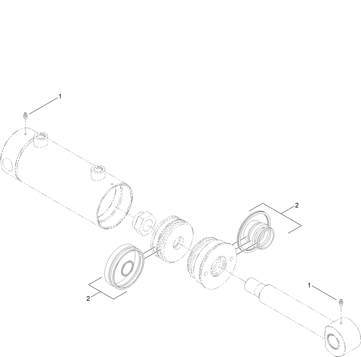 Hydraulic Cylinder Assembly No. AU126558