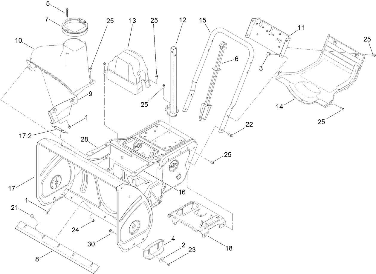 Frame, Housing and Bypass Assembly