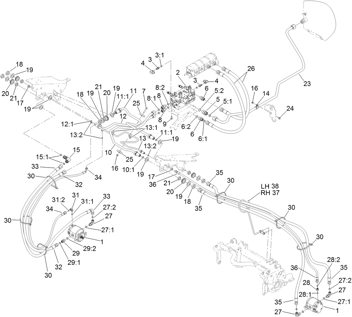 No. 1, 4 and 5 Reel Drive Hydraulic Assembly