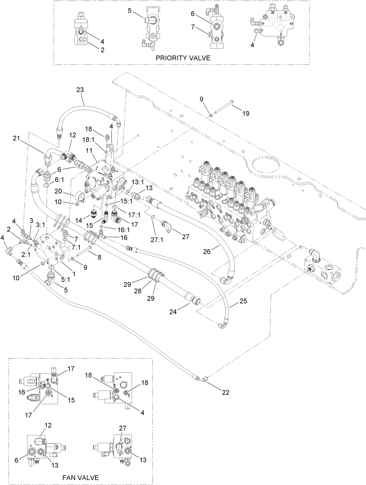 Fan Drive Valve and Flow Divider Assembly