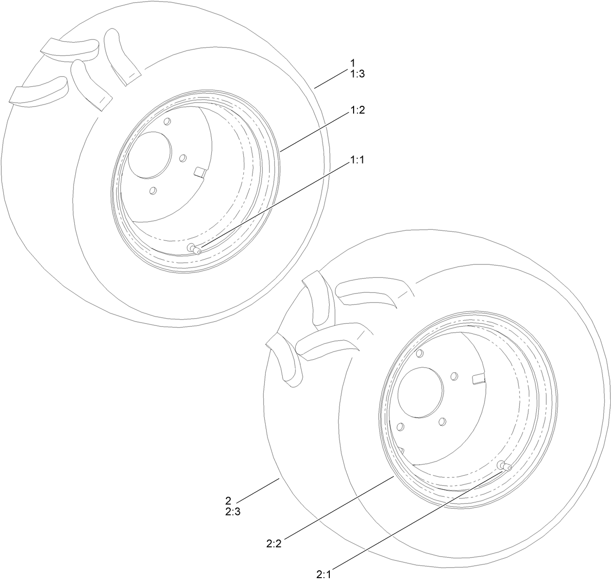 23 Inch Wheel and Tire Assembly