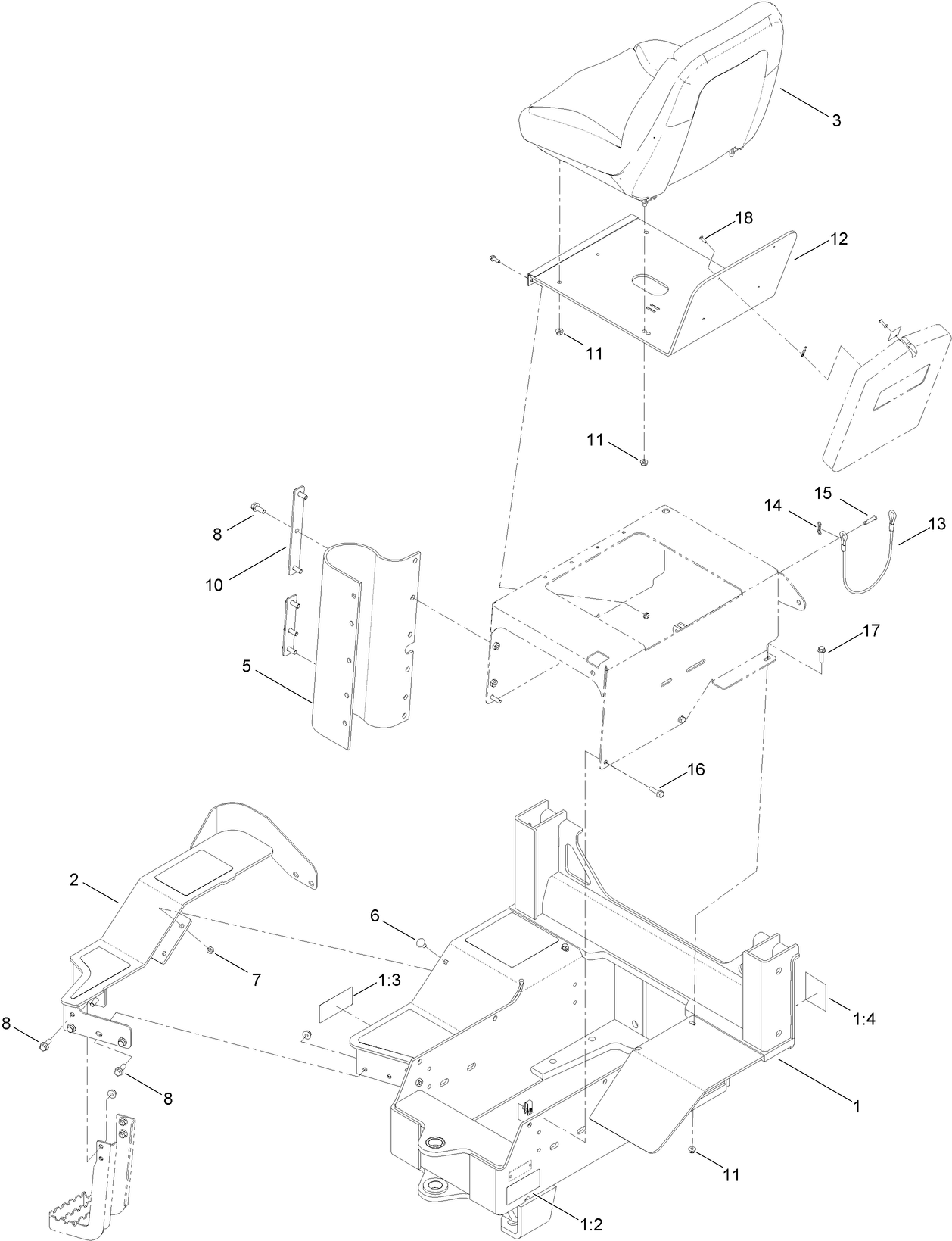 Seat and Rear Frame Assembly