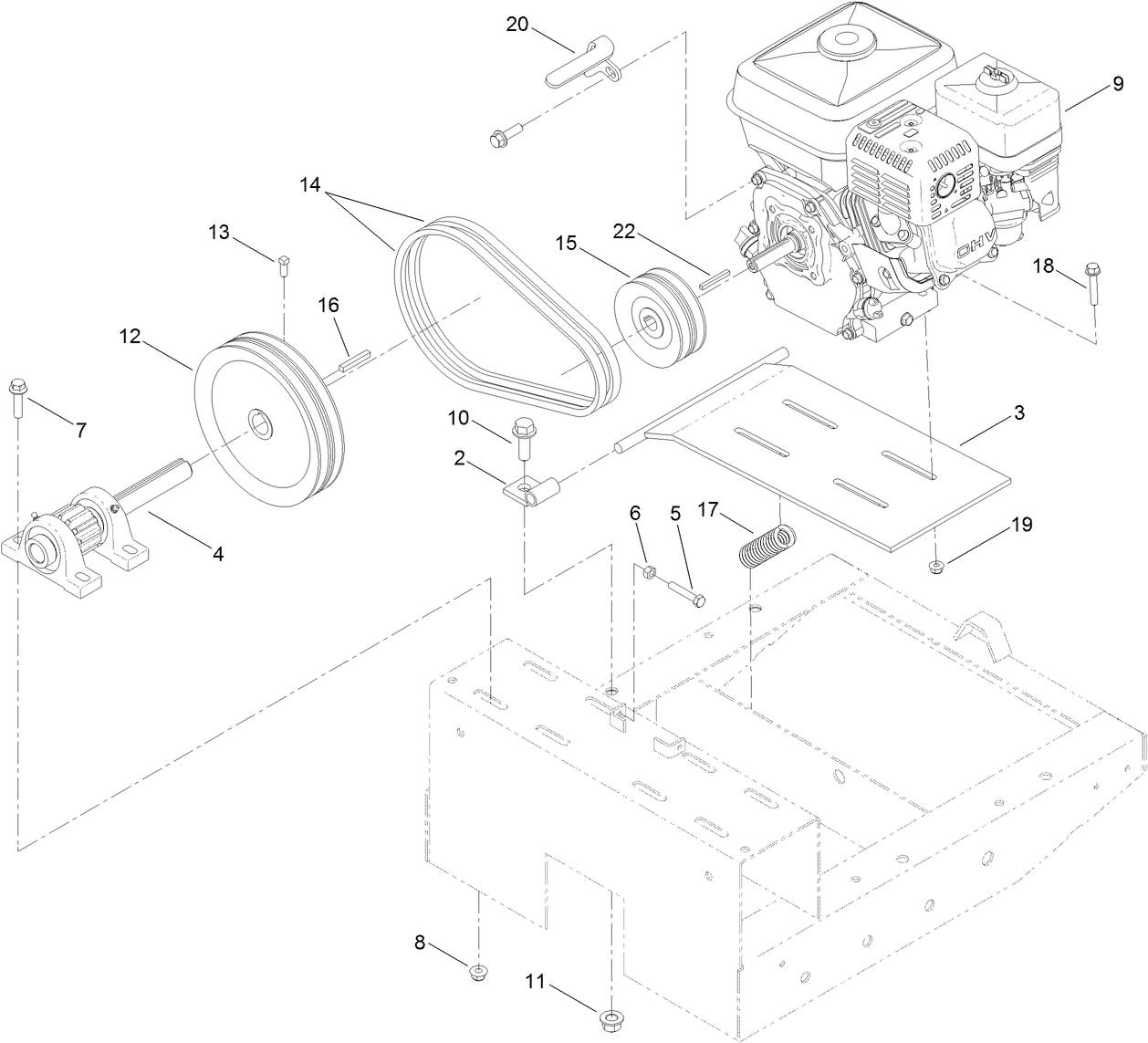 Engine and Pinion Assembly