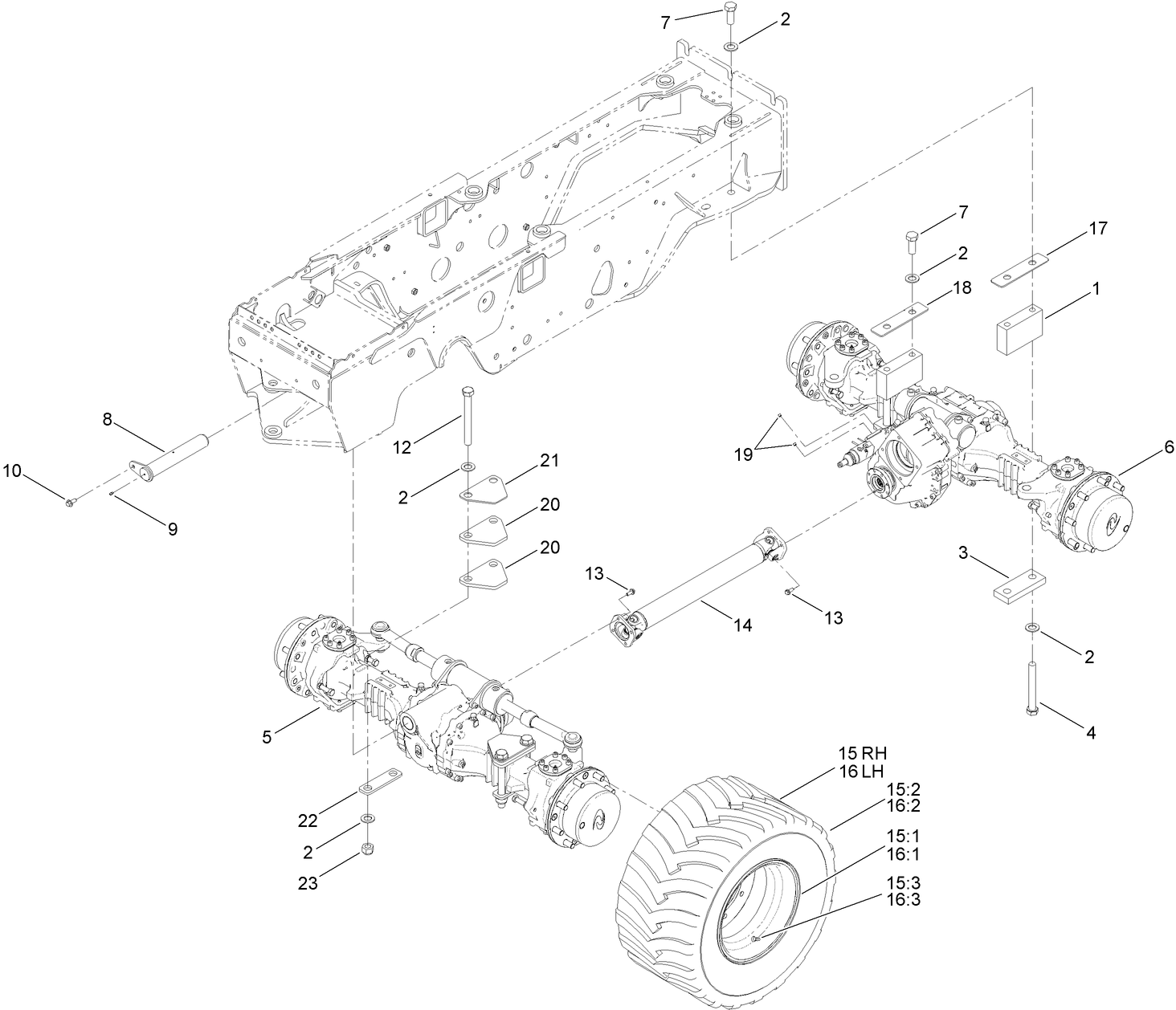 Axle and Driveshaft Assembly