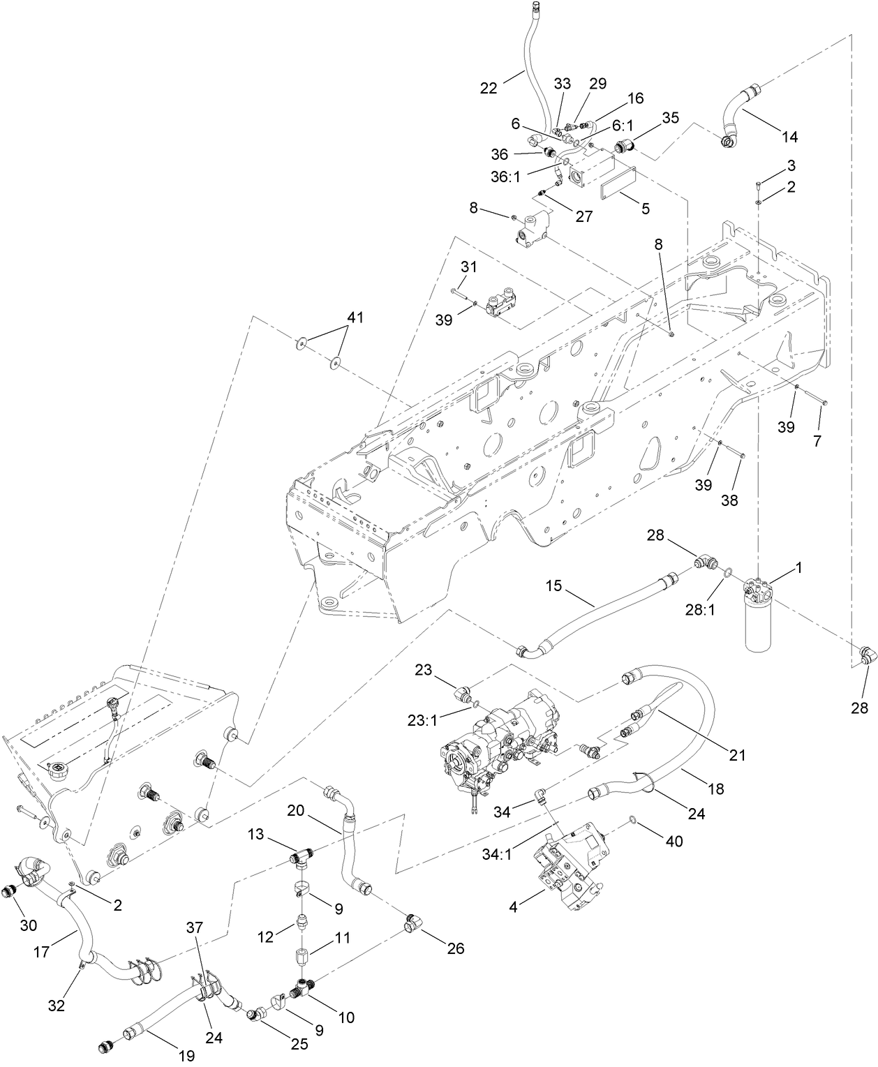 Oil Filter and 60 CC Hi Motor Assembly