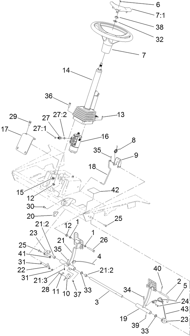 Steering and Pedals Assembly