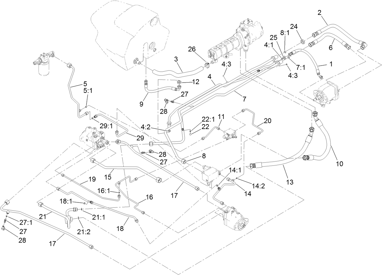 Traction Hydraulic Circuit Assembly