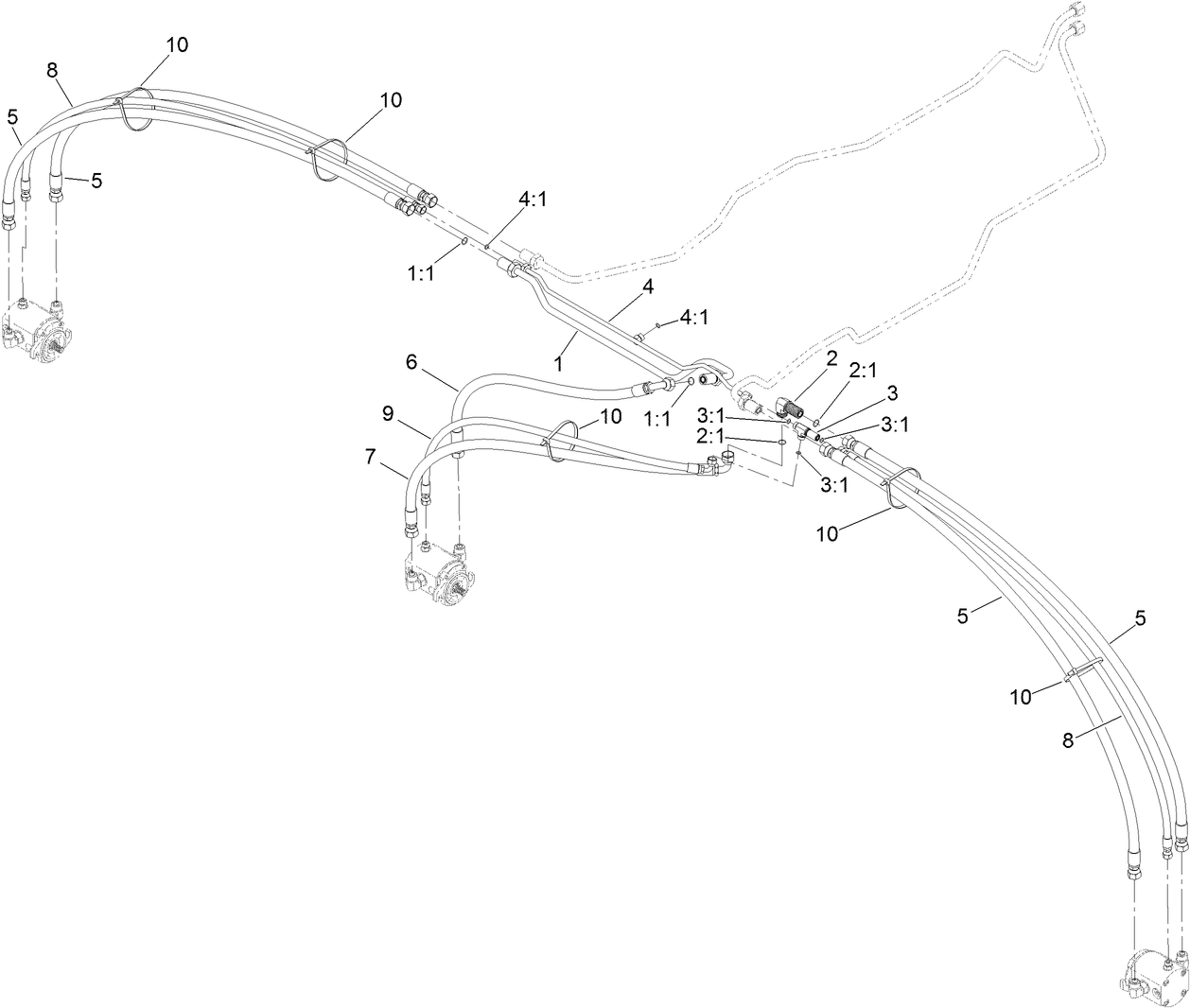 Front Mow Circuit Hydraulic Assembly