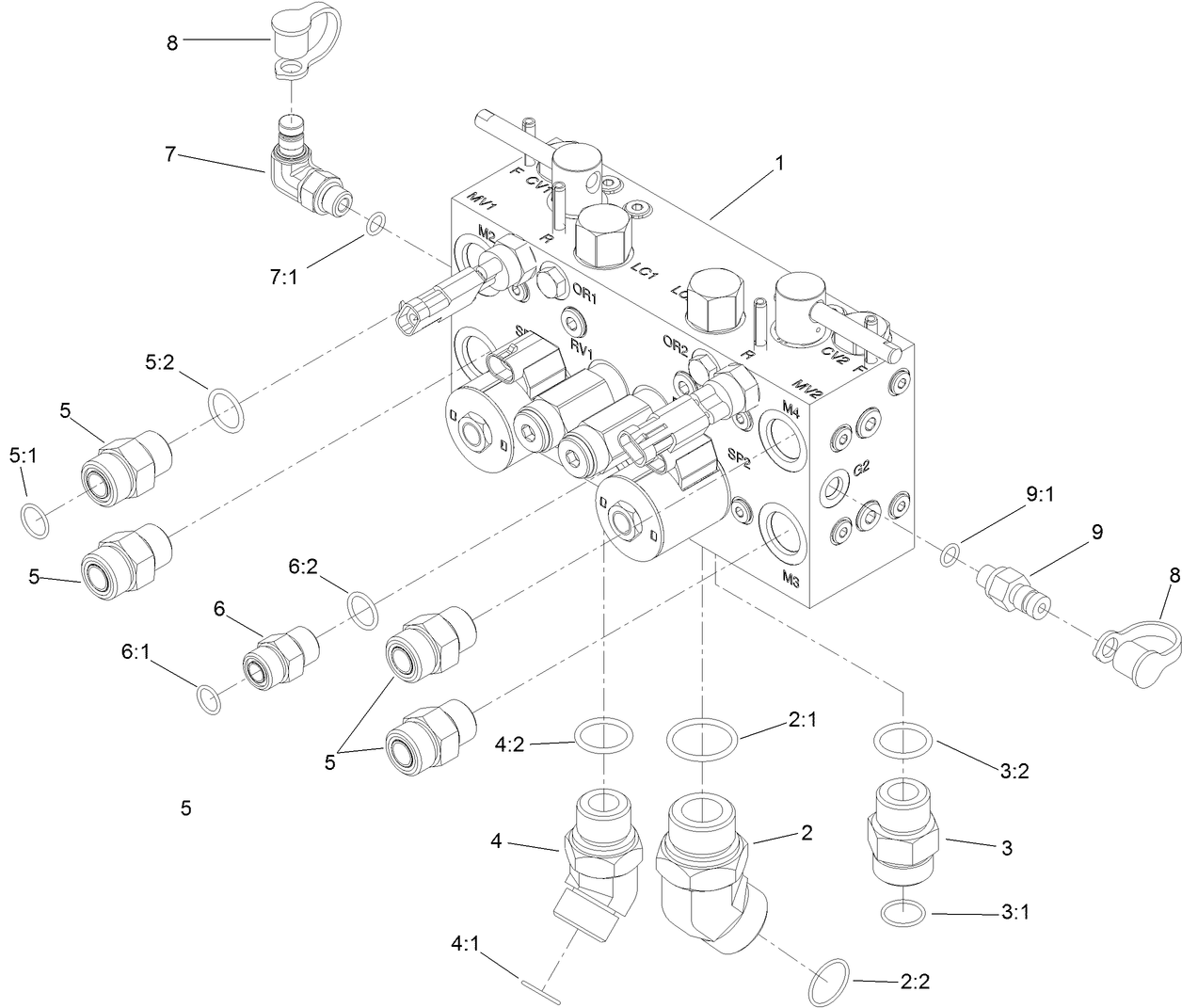 Mow Manifold Assembly No. 130-1656