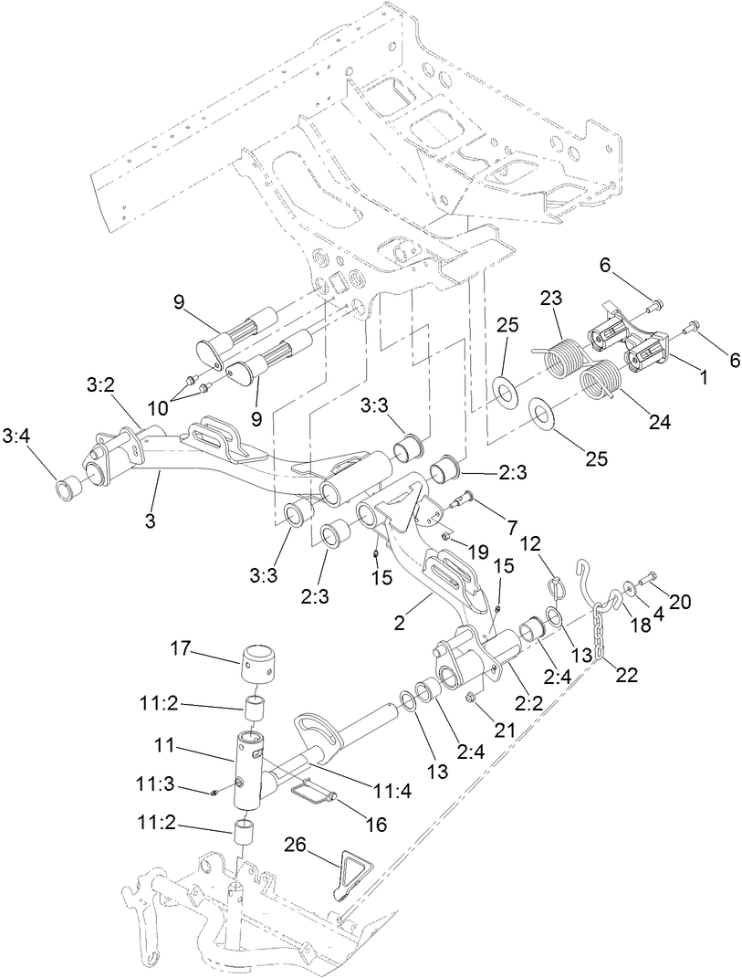 No. 2 and 3 Lift Arm Assembly