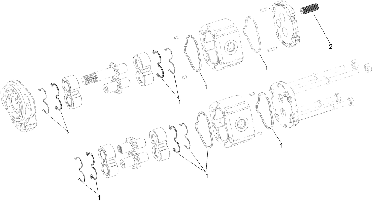 Tandem Gear Pump Assembly No. 125-1530