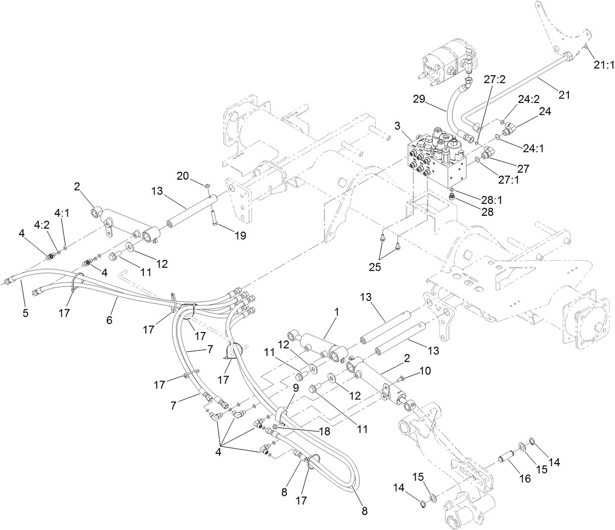 Front Lift Hydraulic Assembly