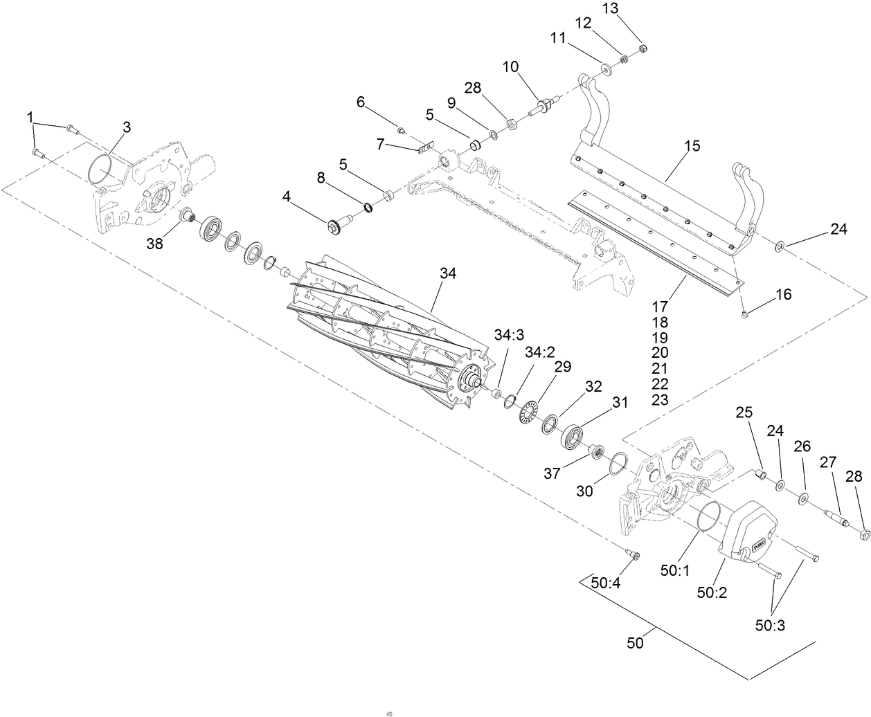 Reel and Bedbar Assembly