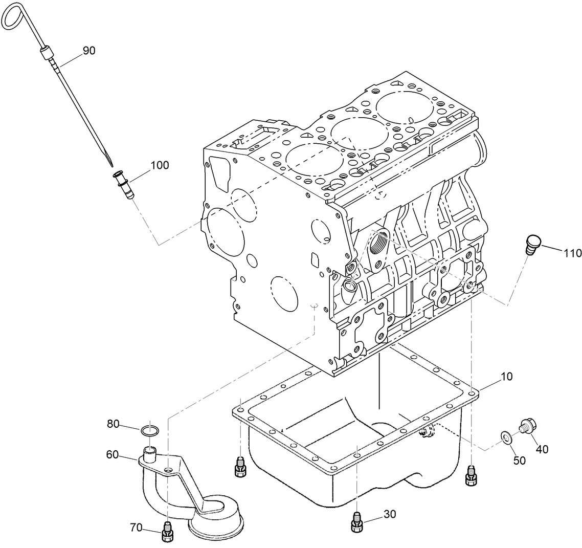 Oil Pan and Dipstick Assembly