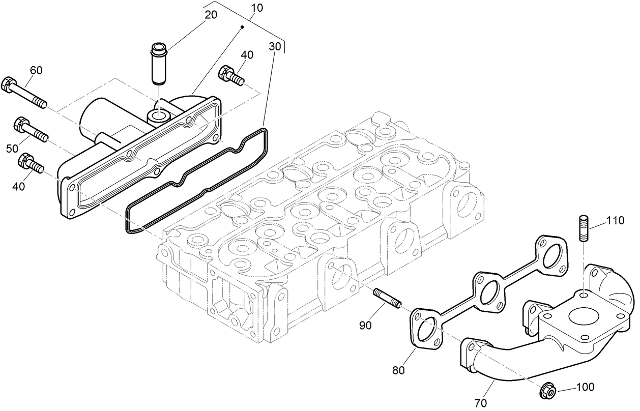 Inlet and Exhaust Manifold Assembly