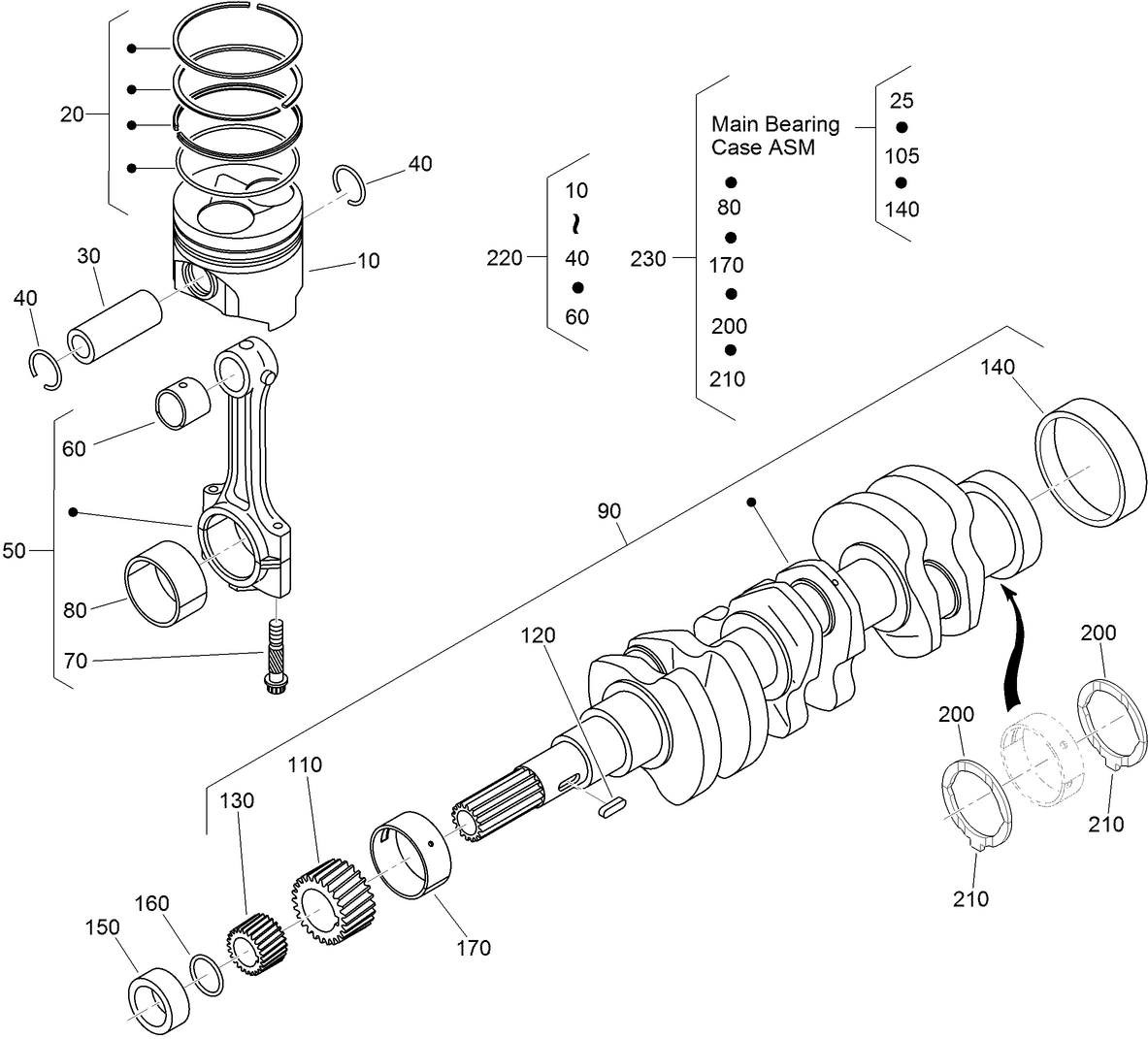 Piston and Crankshaft Assembly