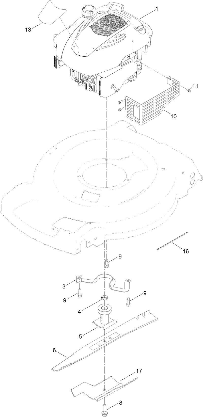 Engine and Blade Assembly