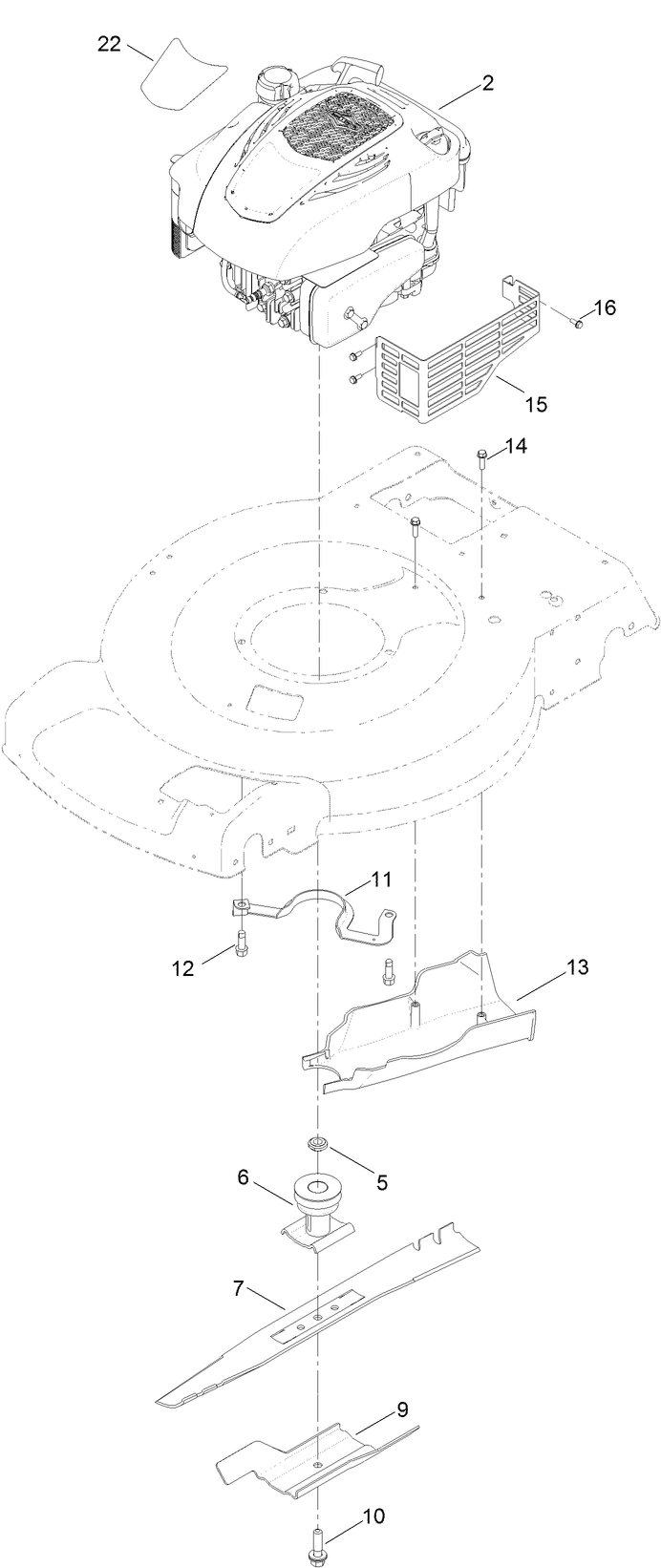Engine and Blade Assembly