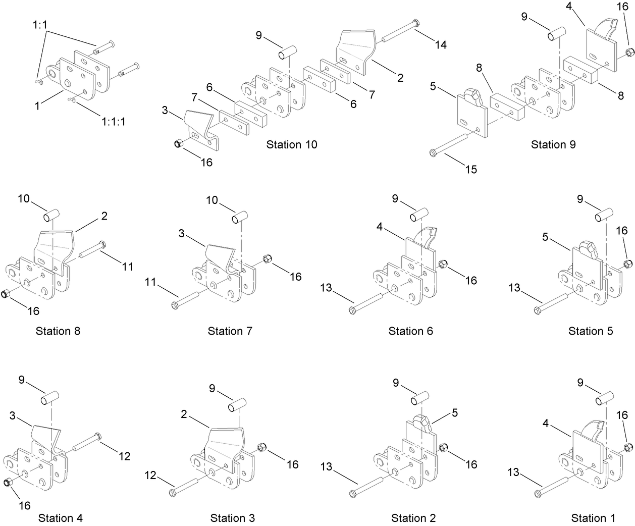 6 Inch x 24 Inch Terminator and Cup Combo Chain Assembly