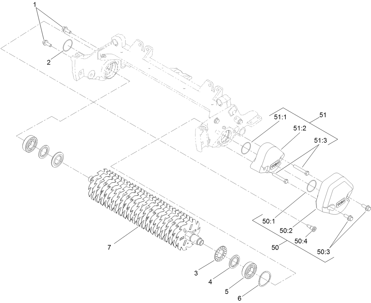 Verticutter Mounting Assembly