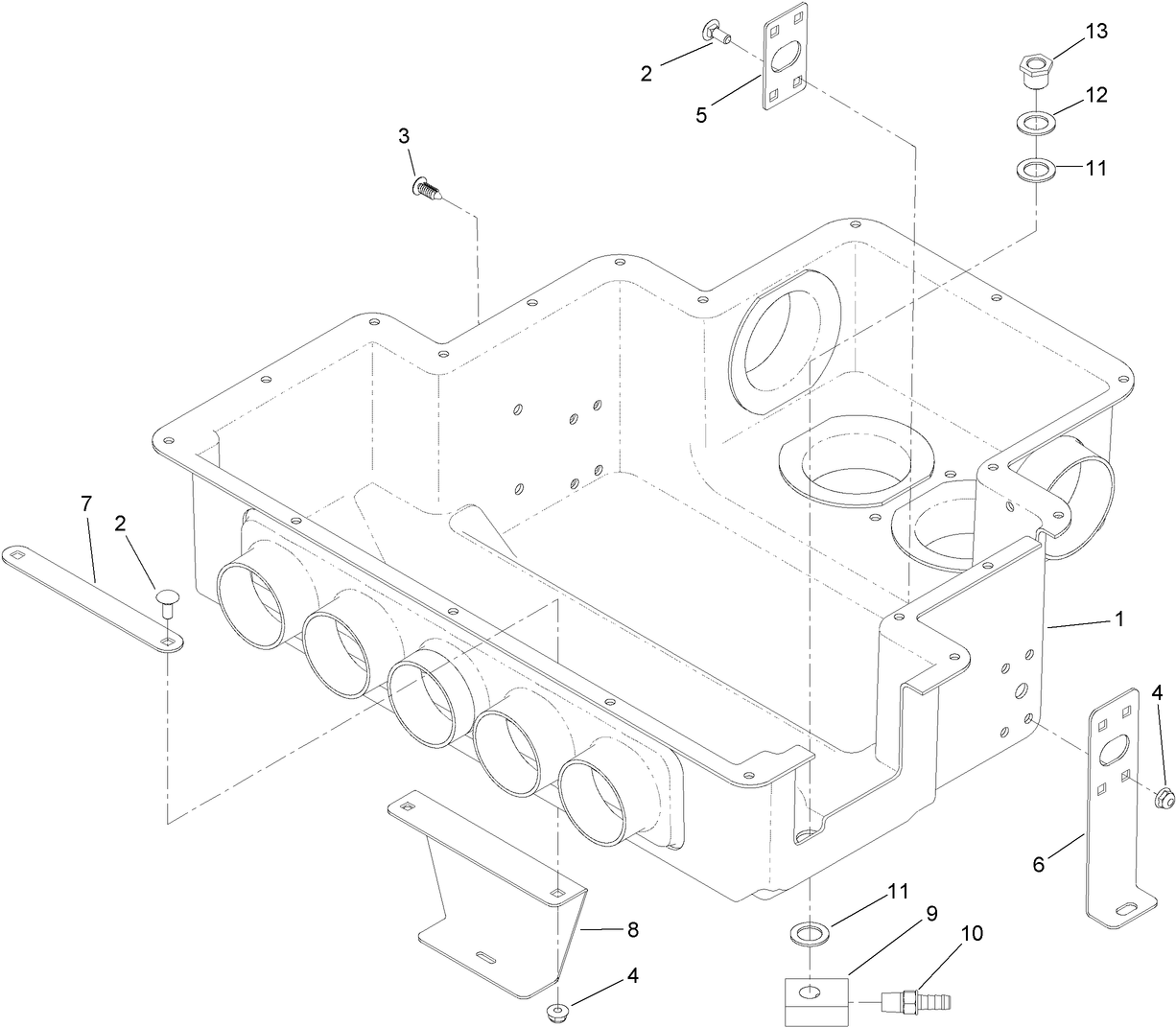 Heat / AC Mixing Box Housing Assembly
