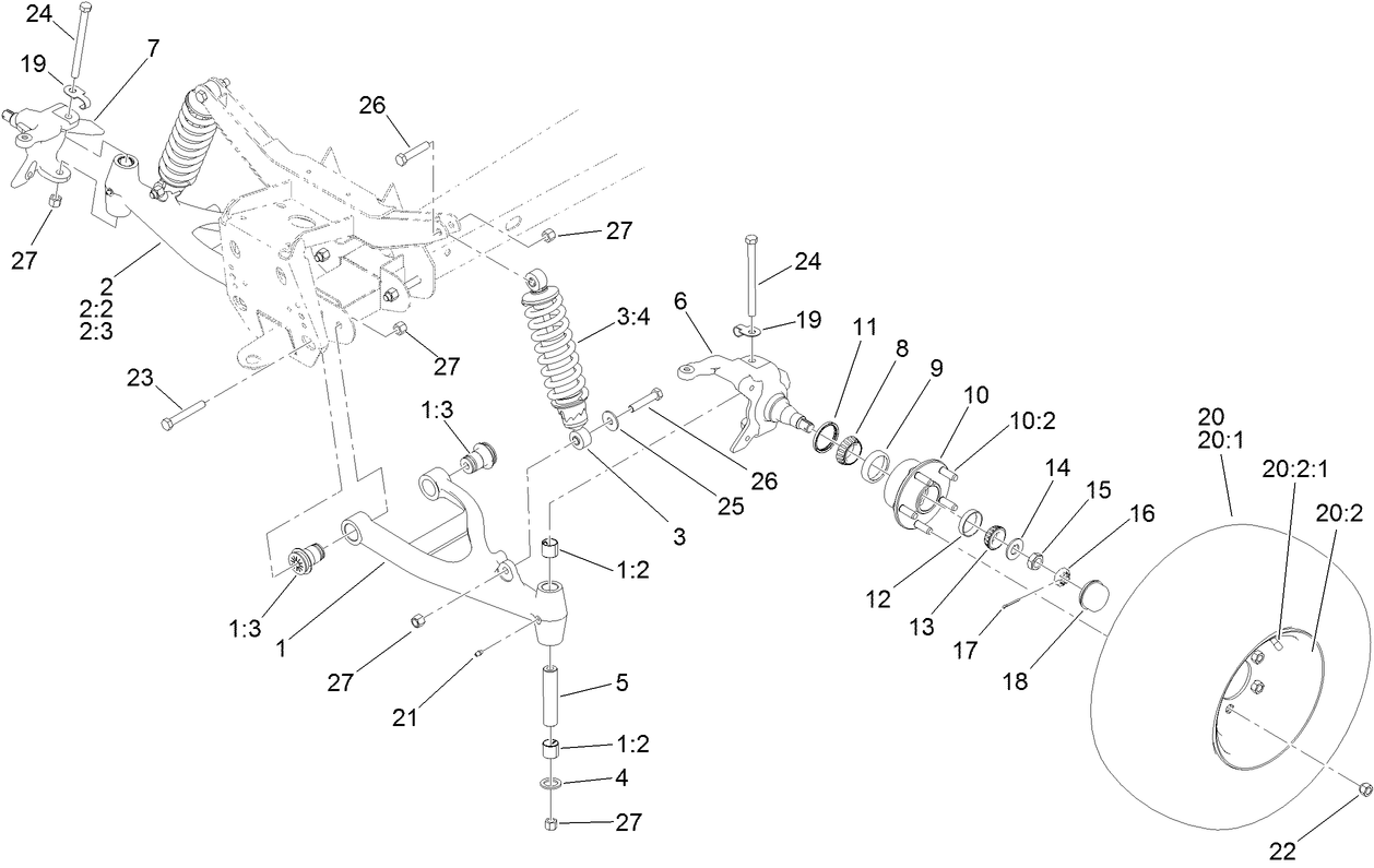Front Suspension and Wheel Assembly