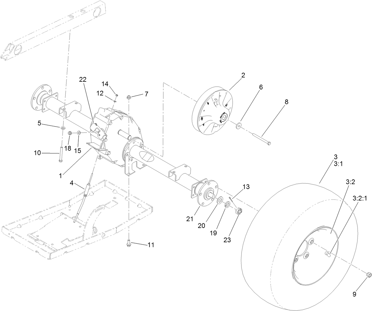Rear Axle Drive System Assembly