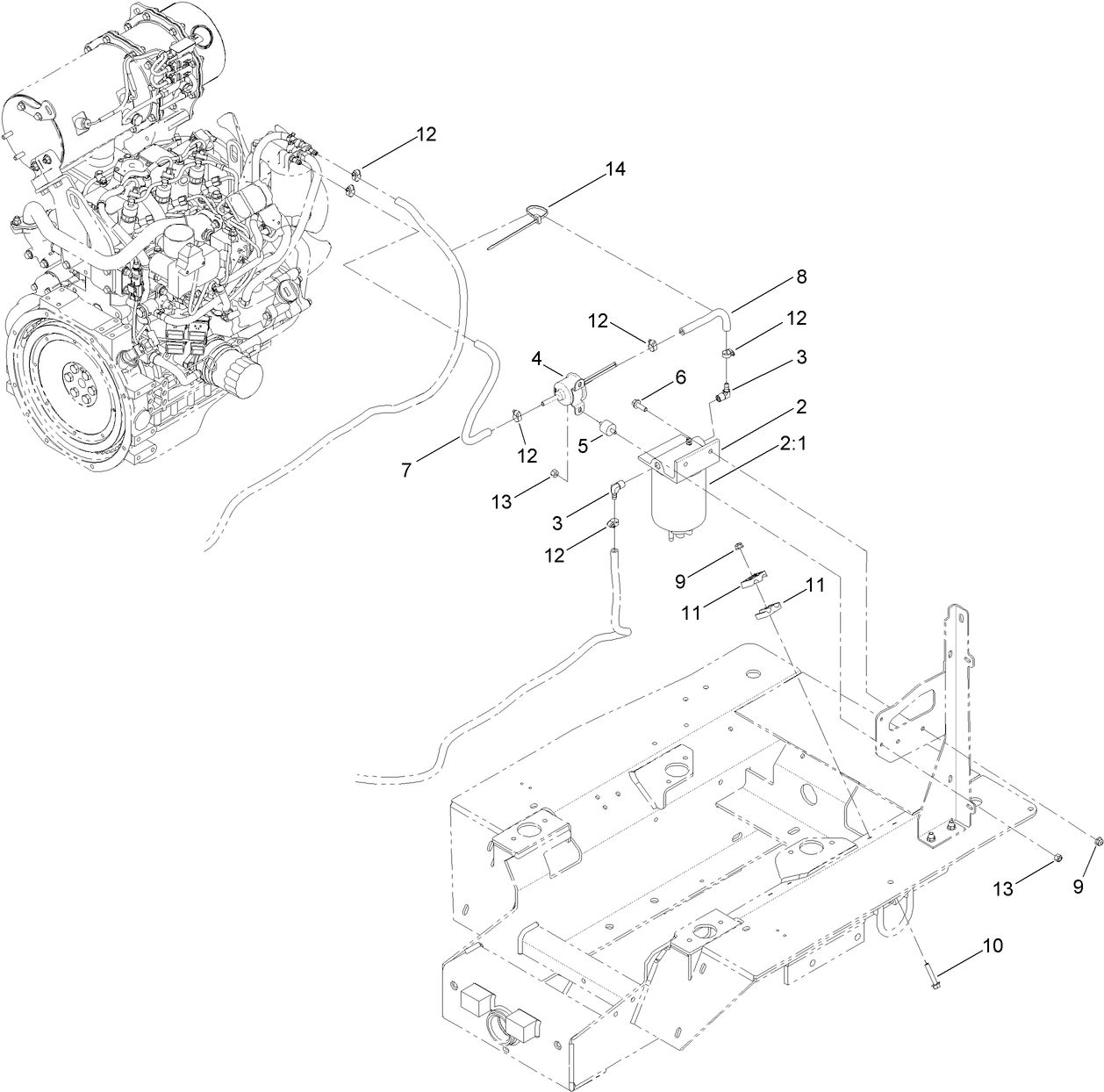 Fuel Pump and Oil Filter Assembly