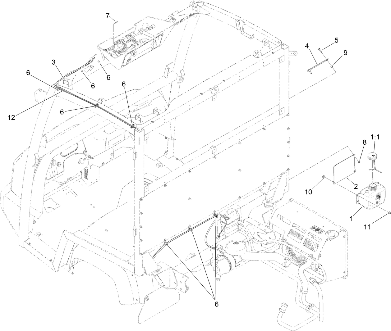 Heavy Duty Workman Windshield Washer Fluid Assembly No. 130-5615