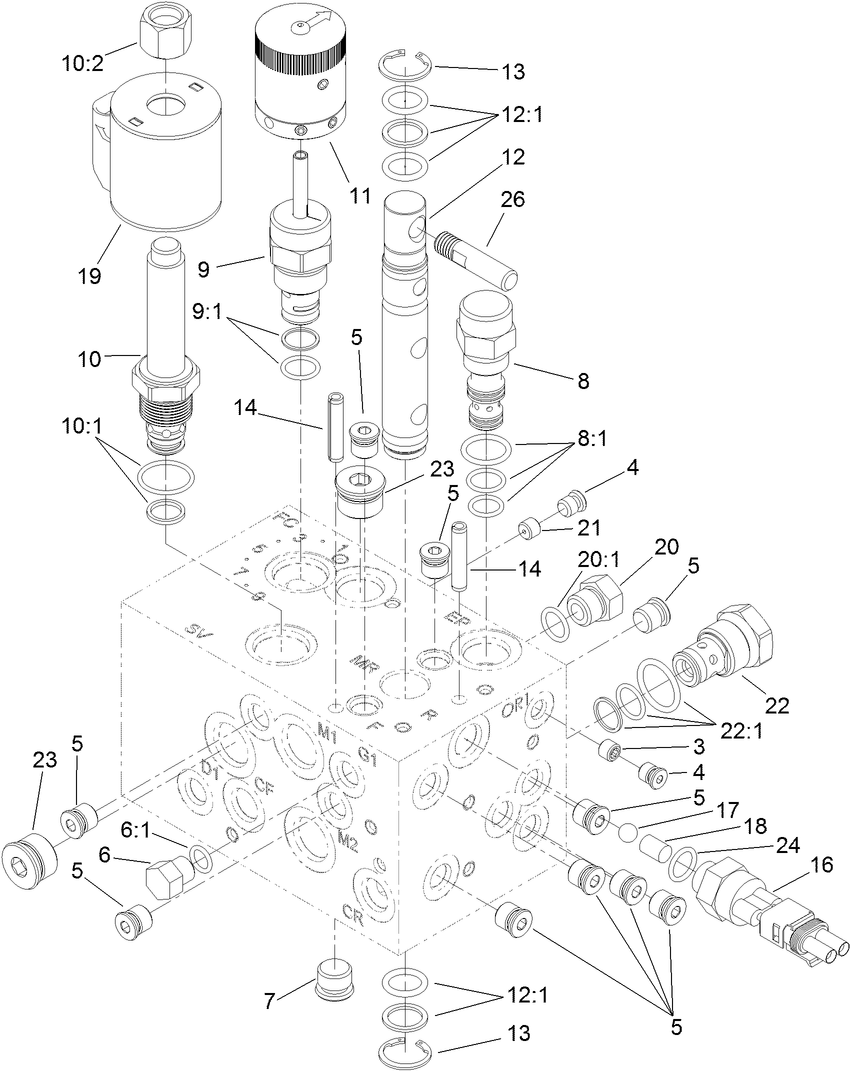 Hydraulic Manifold Assembly No. 108-9037