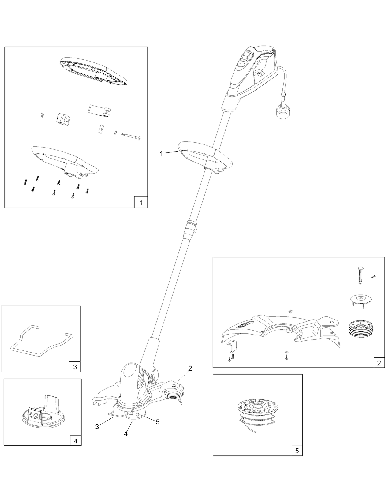 14 Inch Electric Dual-line Trimmer Assembly