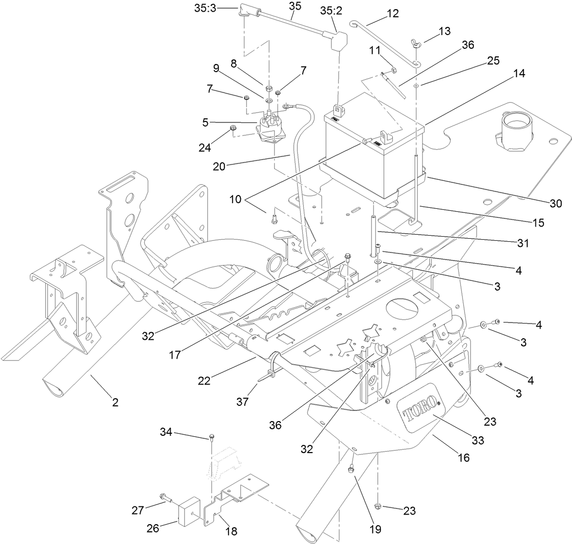 Frame and Battery Assembly