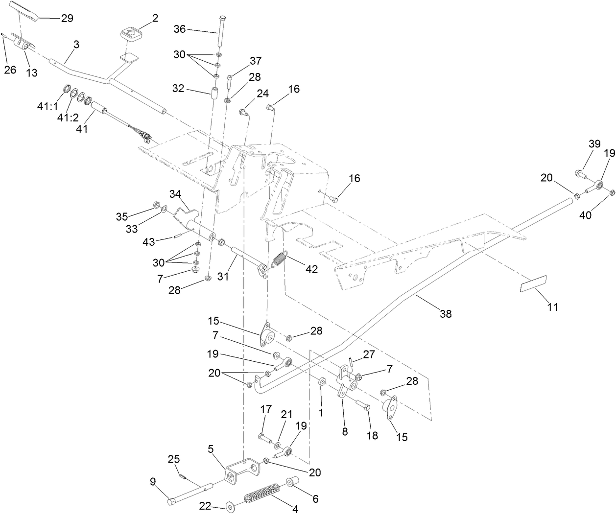Forward/Reverse Pedal Assembly