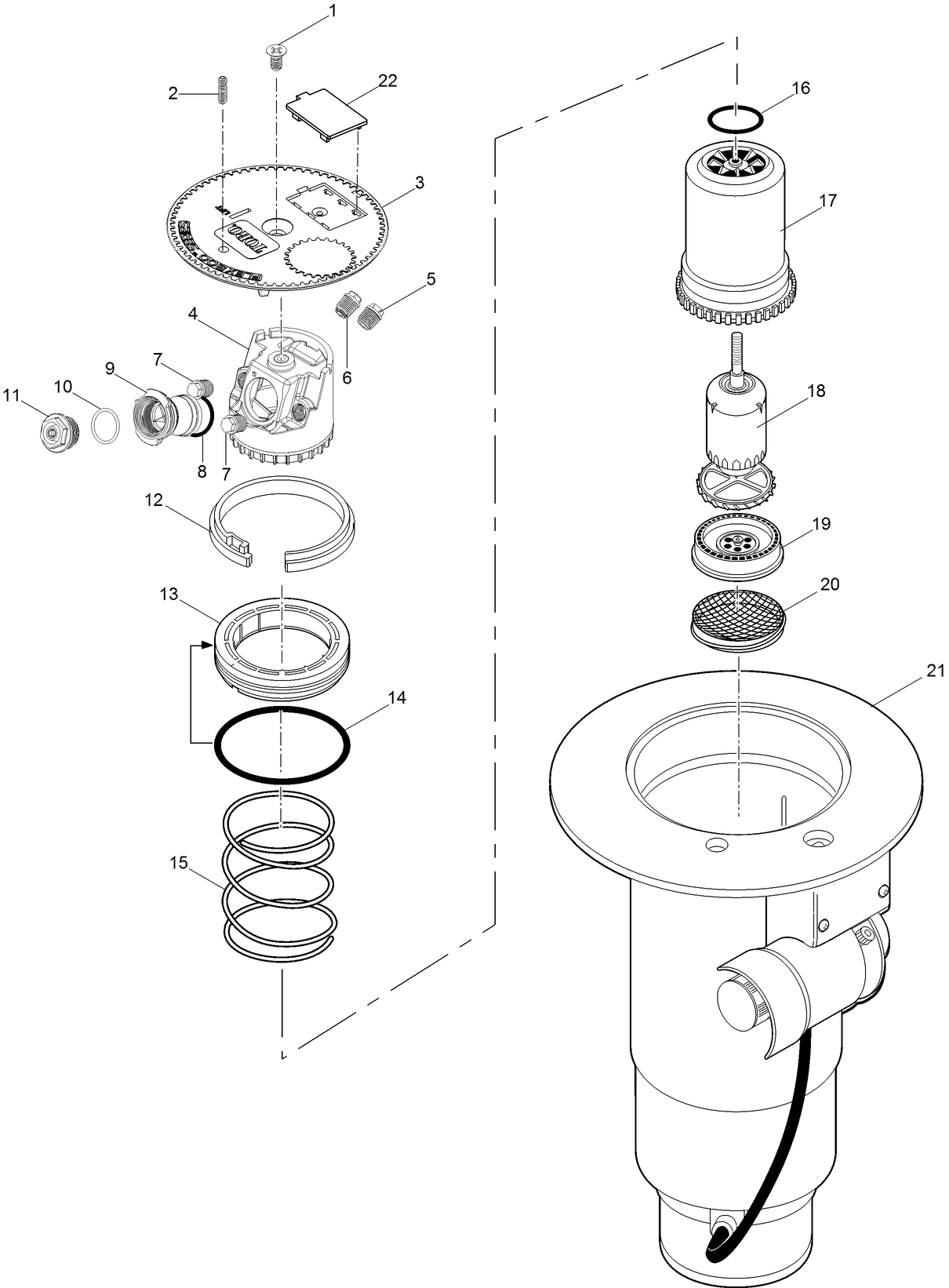 FLX54 Series Golf Sprinkler w/ Dual Trajectory