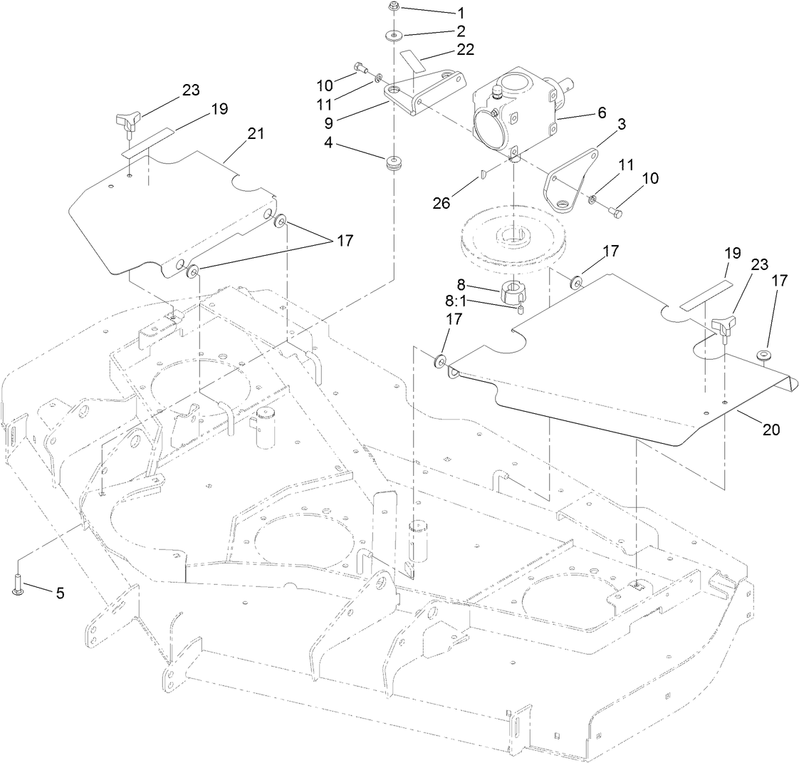 Deck Cover and Gearbox Assembly