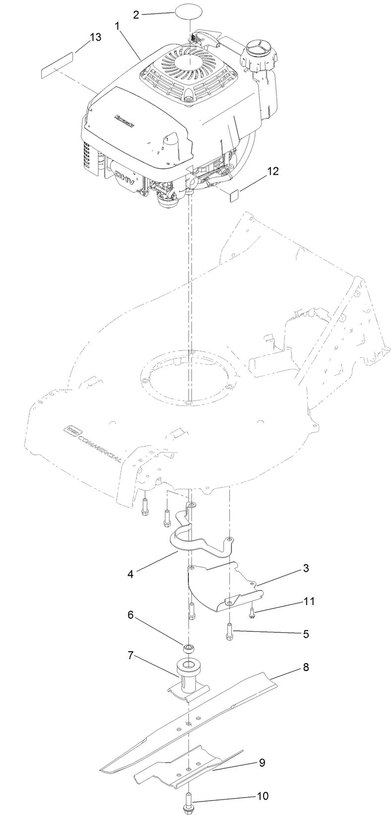 Engine and Blade Assembly