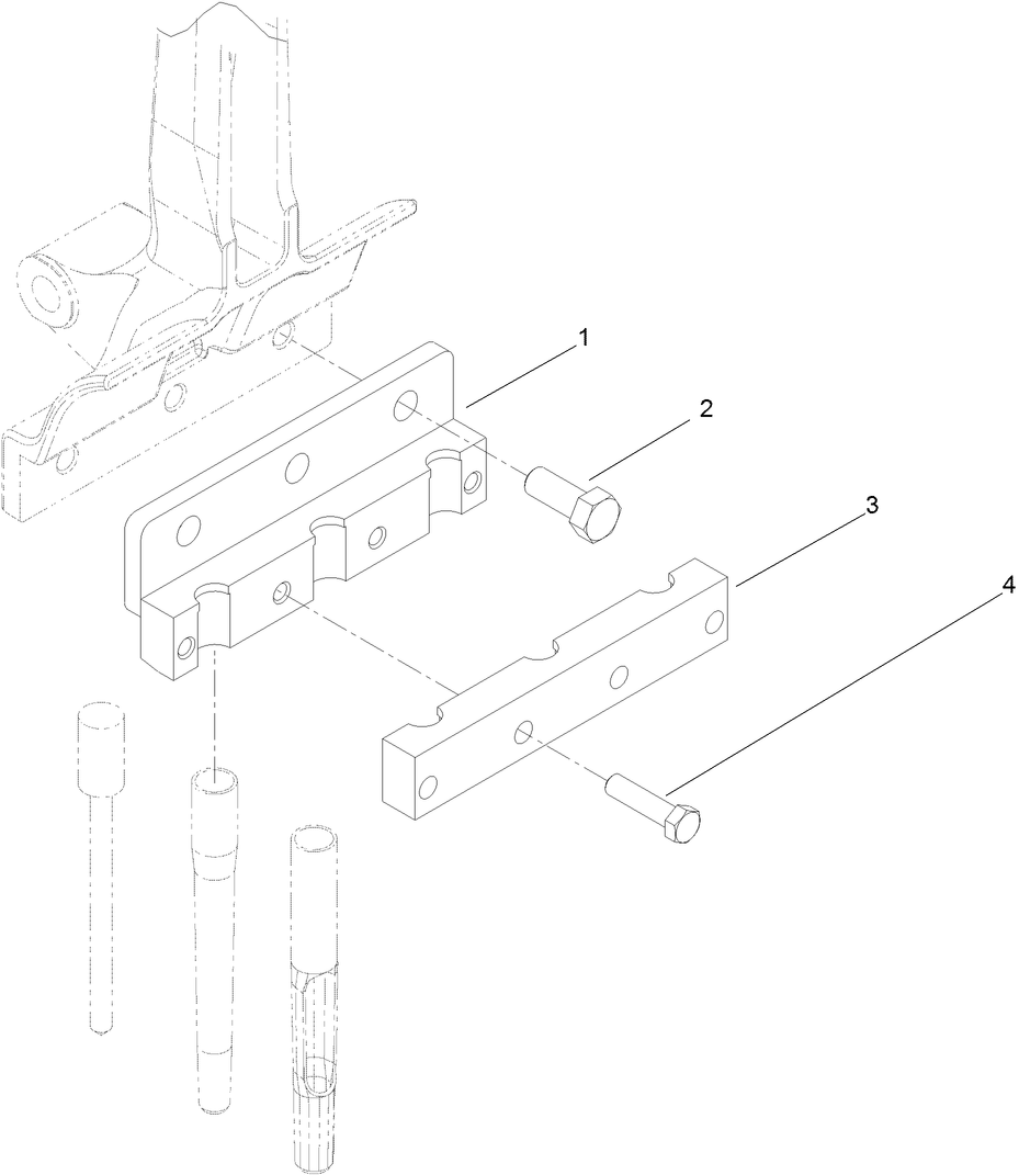 3 Tine Head Assembly, 3/4 Inch  (Model 09794)