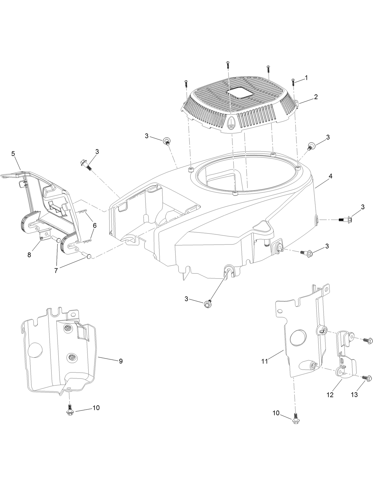 Blower Housing Assembly  Engine Assembly No. 127-9041