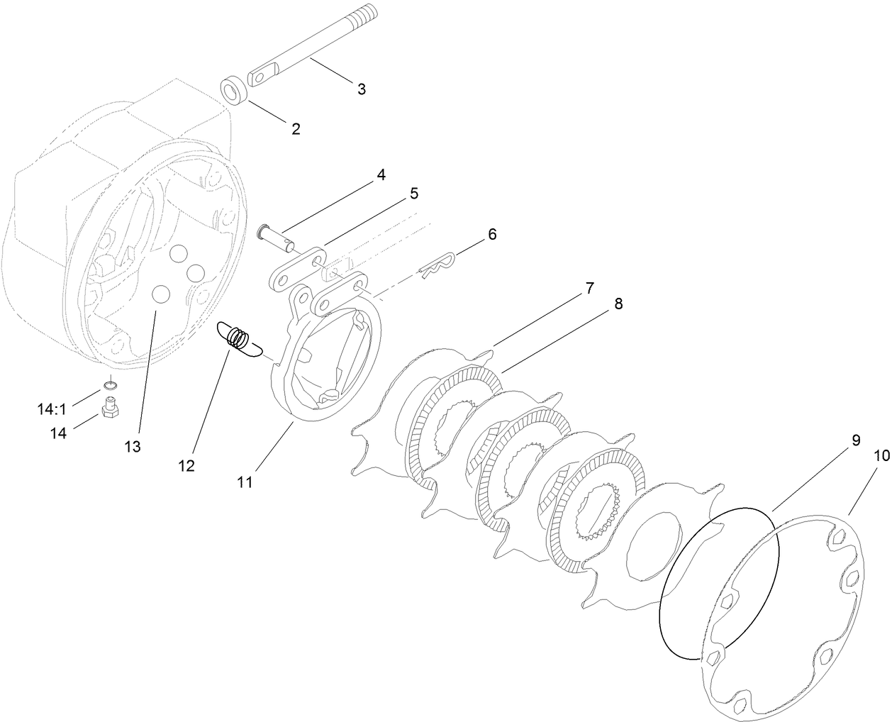 LH Brake Assembly No. 100-3070